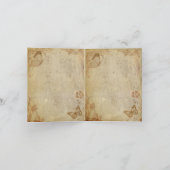 Vlinders in vintage stijl bedankkaart (Binnen)