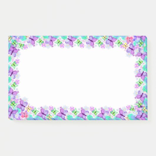 Vlinders ingelijst Post it Notes (Voorkant)