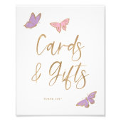 Vlinders Kaarten en geschenken Baby shower Foto Afdruk (Voorkant)