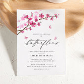 Vlinders Kersenbloesem Roze Vrijgezellenfeest Kaart