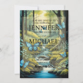 Vlinders klassieke bruiloft uitnodigingen (Voorkant)