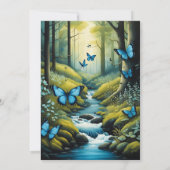 Vlinders klassieke bruiloft uitnodigingen (Achterkant)