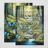 Vlinders klassieke bruiloft uitnodigingen (Voorkant / Achterkant)