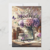 Vlinders klassieke bruiloft uitnodigingen (Voorkant)