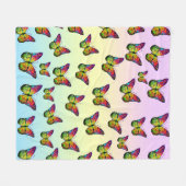 VLINDERS KLEURRIJK ABSTRACT FLEECE DEKEN (Voorkant (Horizontaal))