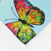 VLINDERS KLEURRIJK ABSTRACT FLEECE DEKEN (Hoek)