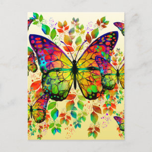 VLINDERS KLEURRIJK NATUUR IN DE LENTE BRIEFKAART