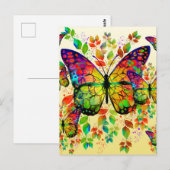 VLINDERS KLEURRIJK NATUUR IN DE LENTE BRIEFKAART (Voorkant / Achterkant)