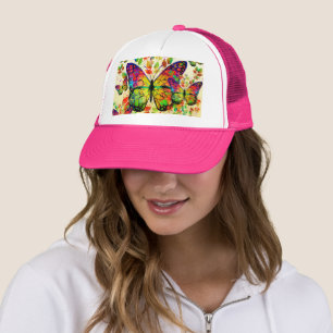 VLINDERS KLEURRIJK NATUUR IN DE LENTE TRUCKER PET