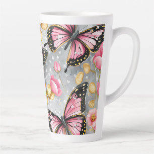 Vlinders (komt overeen met dagboek) latte mok
