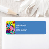 Vlinders & Ladybugs Bruiloft Dank je Label (Insitu)