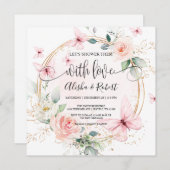 Vlinders laten we ze douchen met liefdeskoppels kaart (Voorkant / Achterkant)