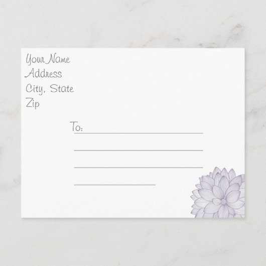 Vlinders & Lavendel Chrysanthemum Bewaar de datum Aankondigingskaart (Achterkant)