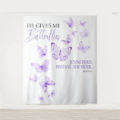 Vlinders Lavendel Vrijgezellenfeest Achtergronden Wandkleed (Voorkant)