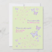 Vlinders (lente) Uitnodiging (Achterkant)
