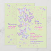 Vlinders (lente) Uitnodiging (Voorkant / Achterkant)