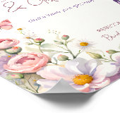 Vlinders lente zomer vrijgezellenfeest tafel teken poster (Hoek)