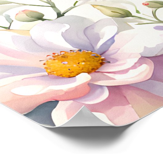 Vlinders lente zomer vrijgezellenfeest welkom poster (Hoek)