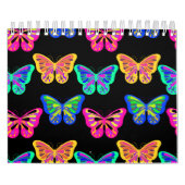 Vlinders Lepidoptera Vaporwave Levendige Kleuren Kalender (Hoes)
