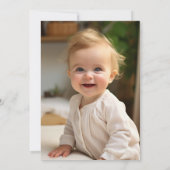 Vlinders Leuke foto 1e verjaardag Wildflower Kaart (Achterkant)