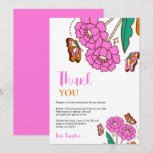 Vlinders Liefhebbers Roze Bloemrijke Script Bruid