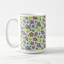 Vlinders, Lieveheersbeestjes, Bloemen en Bladeren