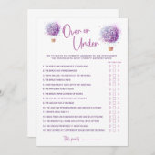 Vlinders Lila ballon over & onder spel Kaart (Voorkant / Achterkant)