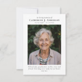 Vlinders Lila Blue Sympathy Fotobegrafenis Bedankkaart (Achterkant)