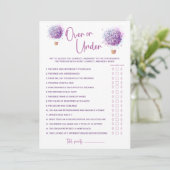 Vlinders Lilac Ballon Over & Under Spelkaart Kaart (Staand voorkant)