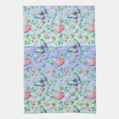 Vlinders Lineair verloop Achtergrond Patroon Theedoek (Verticaal)