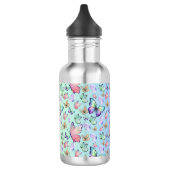 Vlinders Lineair verloop Achtergrond Patroon Waterfles (Links)