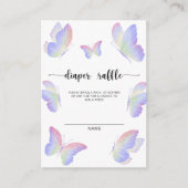 Vlinders luier loterij ticket informatiekaartje (Voorkant)