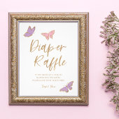  Vlinders Luier Raffle Baby shower Foto Afdruk