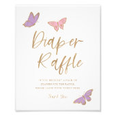  Vlinders Luier Raffle Baby shower Foto Afdruk (Voorkant)
