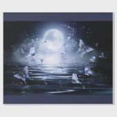 vlinders-maanvlucht cadeaupapier (Vlak)