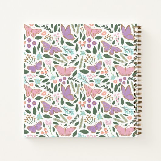 Vlinders Mama naar Baby shower Gastenboek Notitieboek (Achterkant)