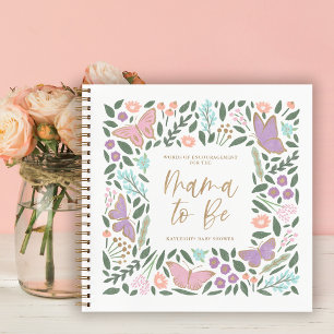 Vlinders Mama naar Baby shower Gastenboek Notitieboek