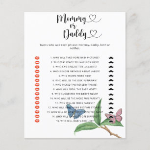 Vlinders - mama of papa baby shower spel