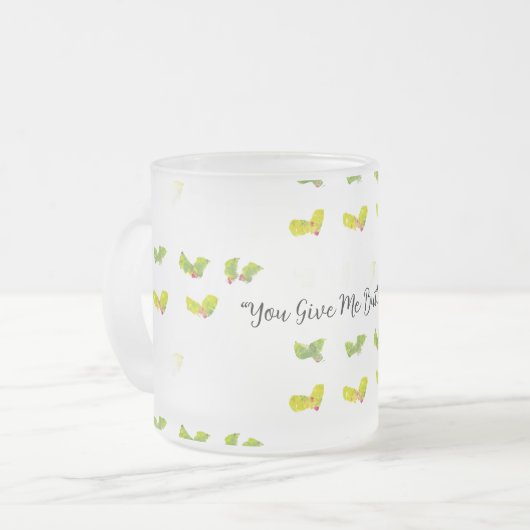 Vlinders Matglas Koffiemok (Voorkant links)
