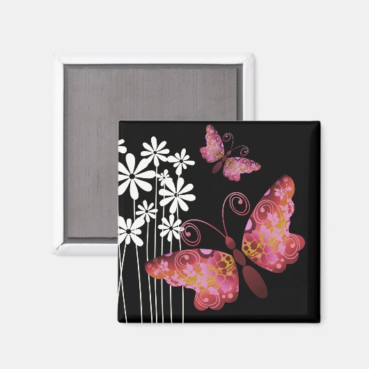 " vlinders" (mauve) van Cheryl Daniels Magneet (Voorkant / Achterkant)