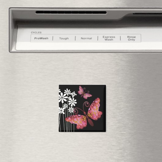 " vlinders" (mauve) van Cheryl Daniels Magneet (Insitu (Vaatwasser))