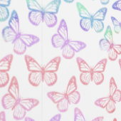 Vlinders Meisje Schattige Wit Pastel Paarse Roze Behang (Zoom)