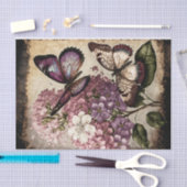  vlinders met bloemen tissuepapier (Craft)