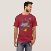 vlinders met cirkel driehoek 26 t-shirt (Voorkant volledig)