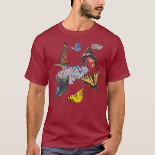 vlinders met cirkel driehoek 26 t-shirt