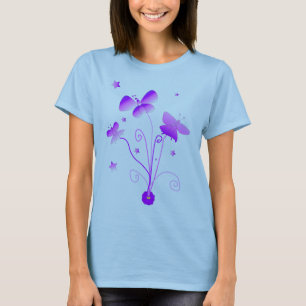 Vlinders met Flowers Baby Doll T-shirt