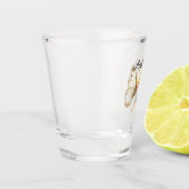 Vlinders met harten shot glas (Links)