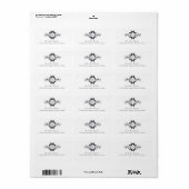 Vlinders met Monogram Etiket (Full Sheet)