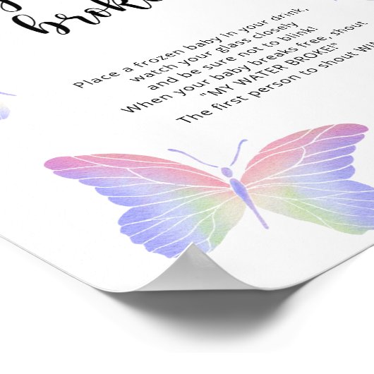 Vlinders - mijn water brak spel poster (Hoek)