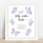 Vlinders - mijn water brak spel poster